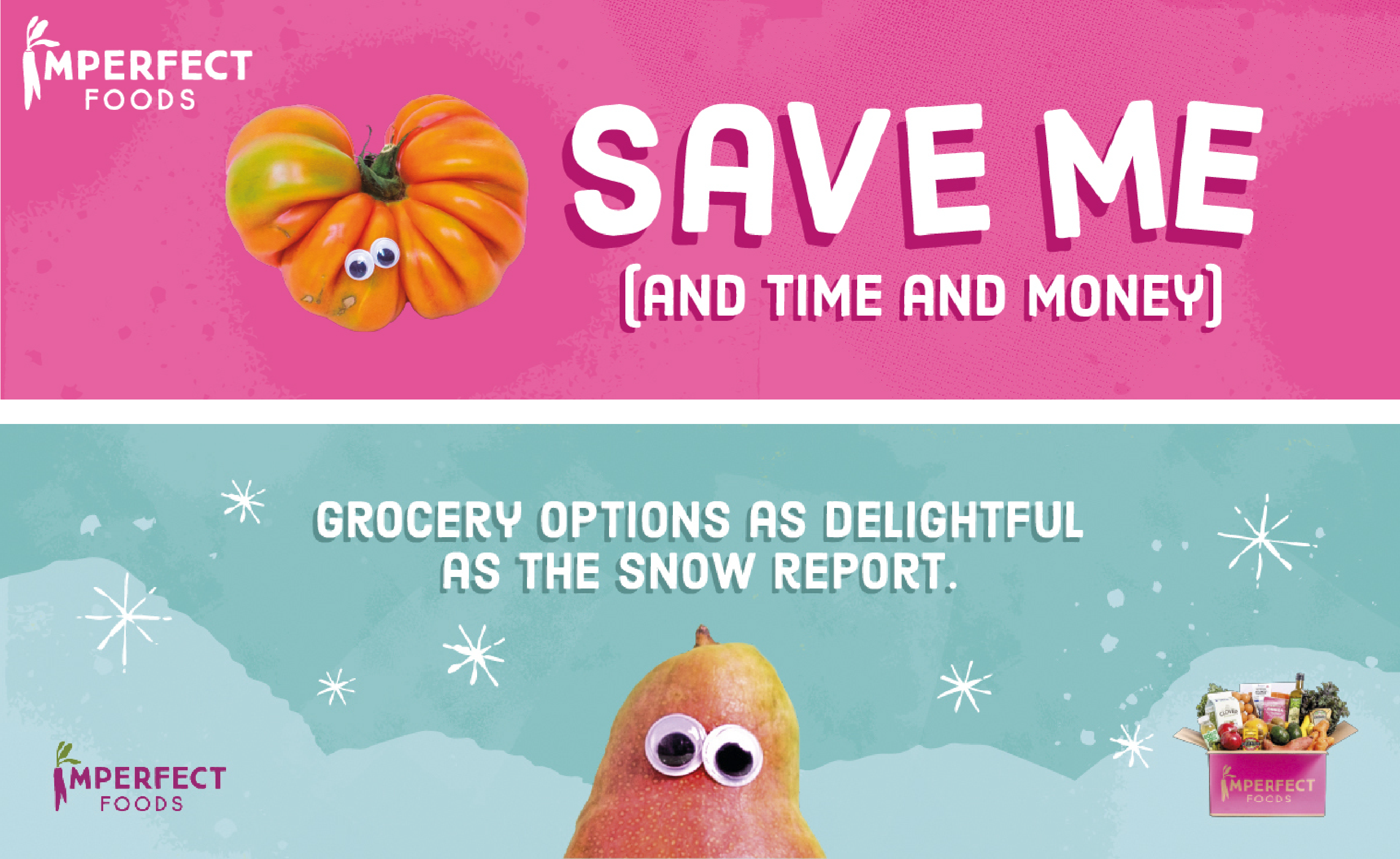 Imperfect Foods - billboard design by Superside